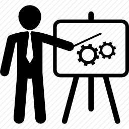 商人在板上画图形
