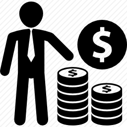 商人与美元硬币栈
