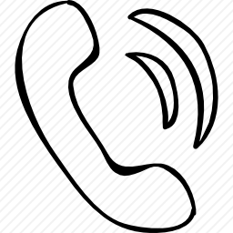 电话耳廓手绘轮廓