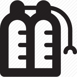 两个带面具的氧气瓶