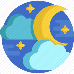 多云的夜晚