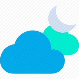 多云的夜晚