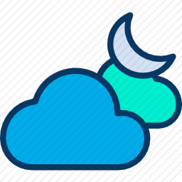 多云的夜晚