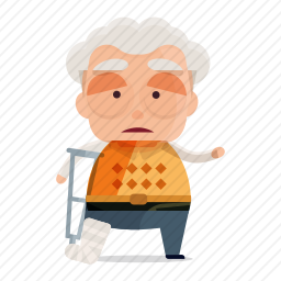 受伤老人