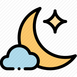 多云的夜晚
