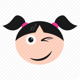 眨眼的小女孩