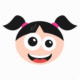 开心的小女孩