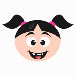 开心的小女孩