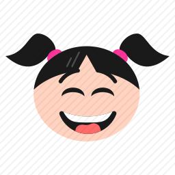 开心的小女孩