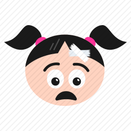 受伤的小女孩