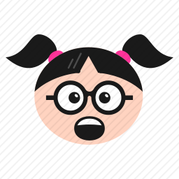 震惊的小女孩