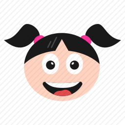 开心的小女孩