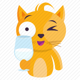 喝牛奶的猫咪