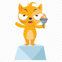 拿着火炬的猫咪
