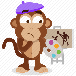 <em>画画</em>的猴子