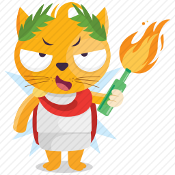 举燃烧瓶的猫