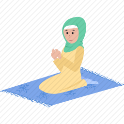 祈祷的穆斯林女人