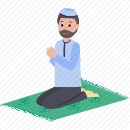 祈祷的穆斯林男人