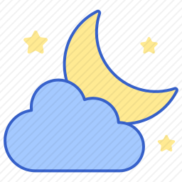 多云的夜晚