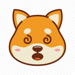 眩晕的柴犬