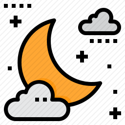 多云的夜晚