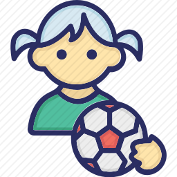 玩足球的<em>小女孩</em>