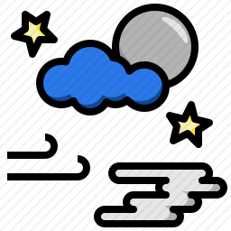 多云的夜晚