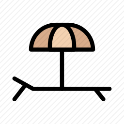 躺椅和<em>遮阳伞</em>