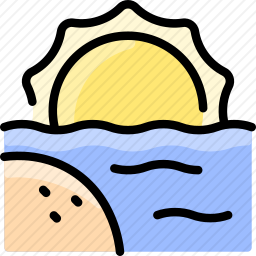 <em>海滩</em>上的日落