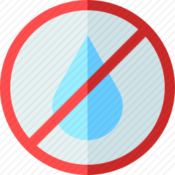 禁止用水冲洗