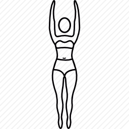 女子站立练习瑜伽伸展<em>姿势</em>
