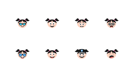 小女孩表情