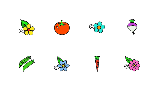 蔬菜与花朵