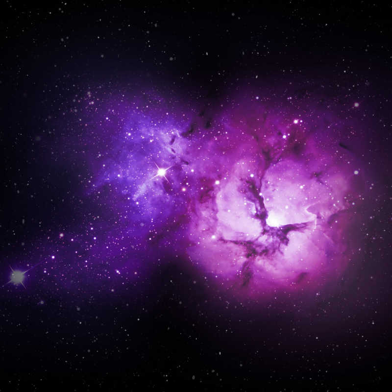 紫色的宇宙星云