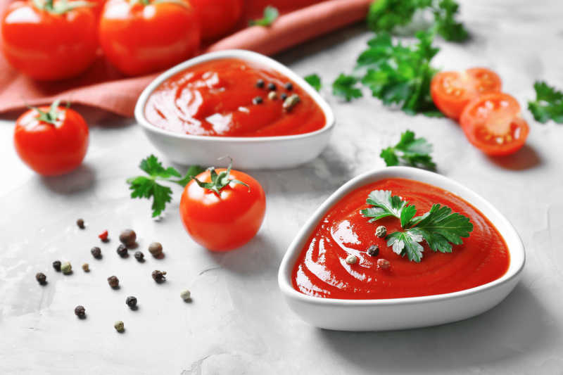 番茄酱食物背景