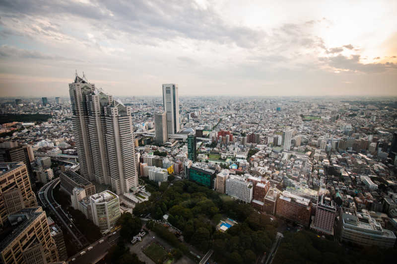 日本东京城市建筑全景