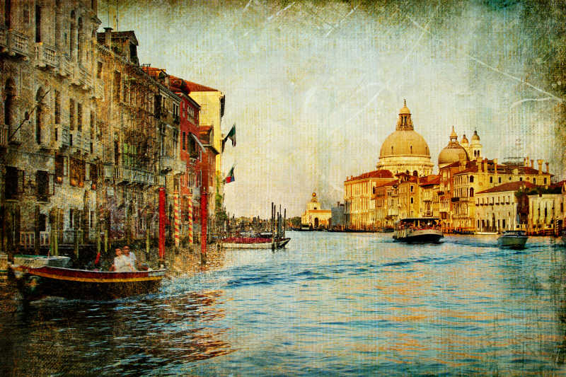 大通道-威尼斯-绘画风格的作品
