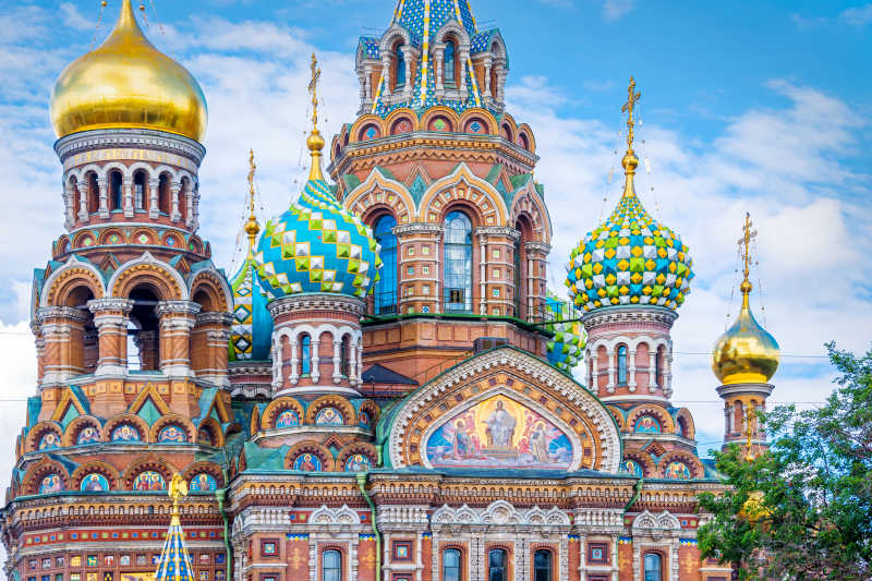 瓦西里升天教堂 圣彼得堡俄罗斯
