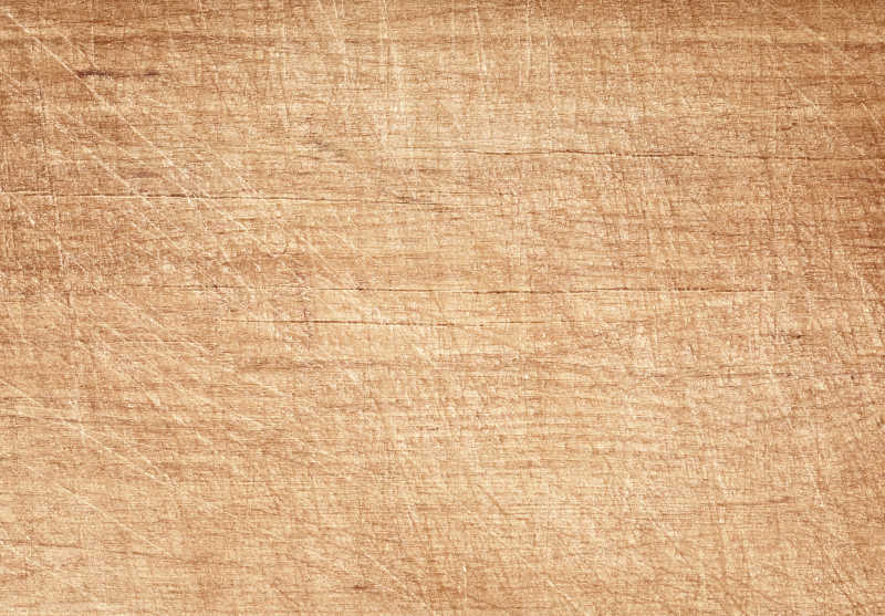 褐色木砧板划伤或木材纹理