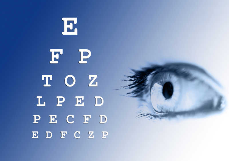 眼睛视力测试概念