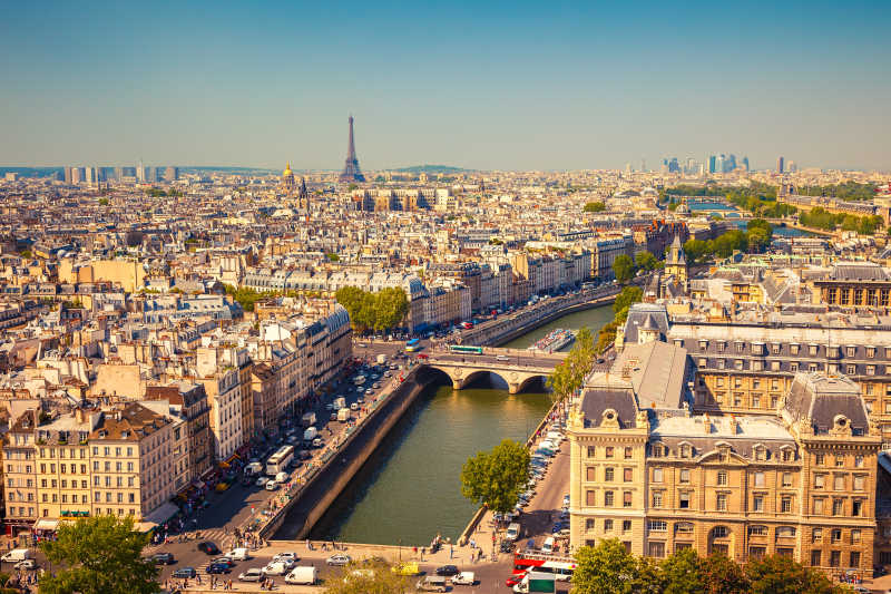 现代法国巴黎风景