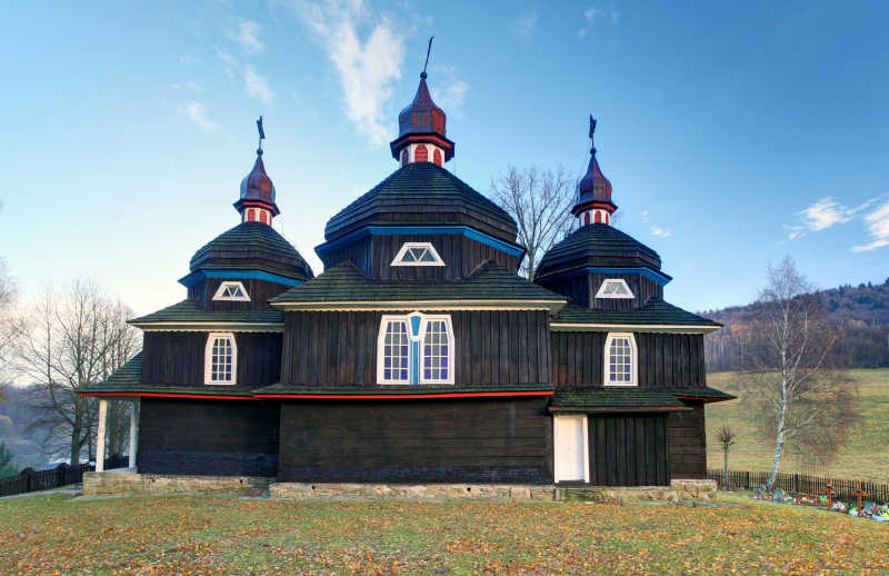 希腊斯洛伐克天主木制教堂