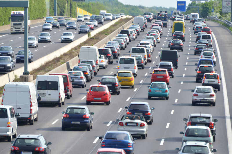 德国高速公路上的交通堵塞
