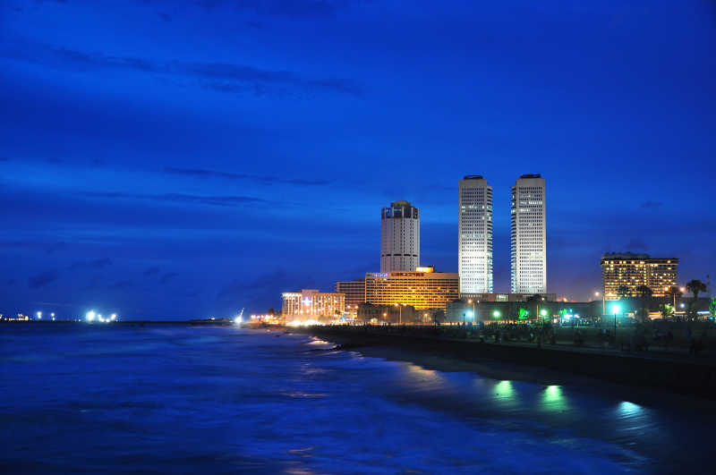 美丽的斯里兰卡城市夜景