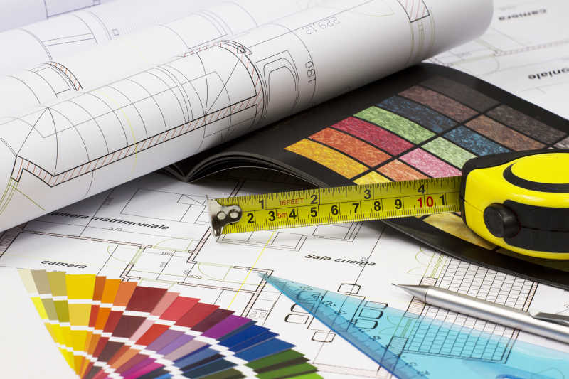 彩色建筑工程图纸