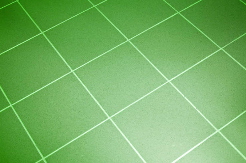 绿色瓷砖地板