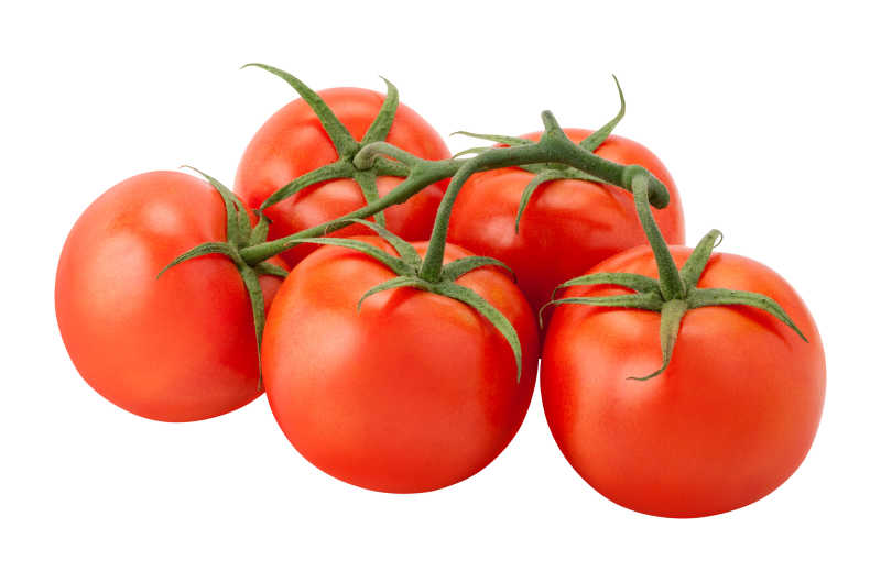 五个成熟的西红柿