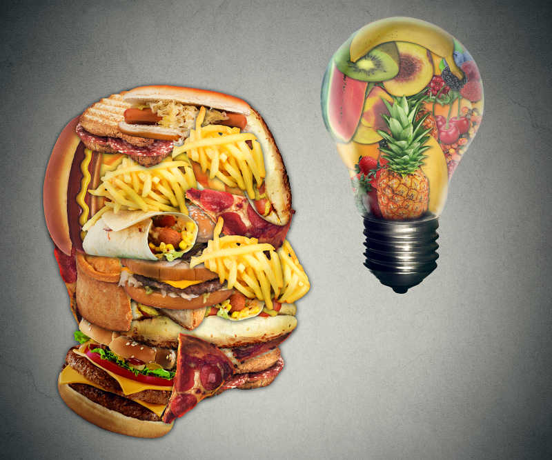 饮食动机与节食灵感概念