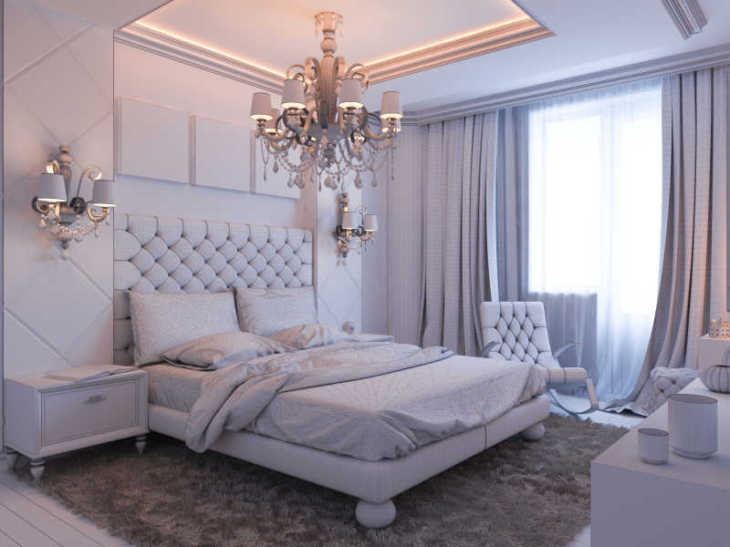 现代卧室装修设计特写