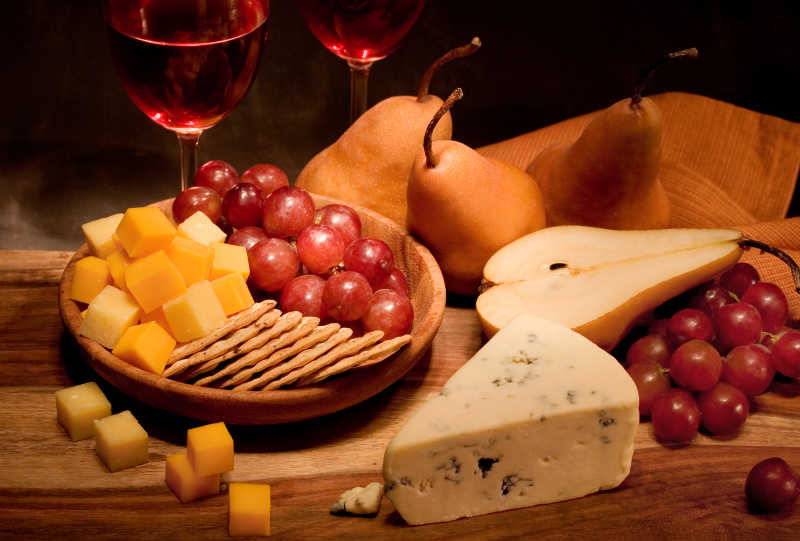 奶酪和水果葡萄酒是绝佳的搭配而风味